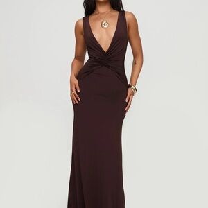 Princess Polly Deep Brown Maxi Dress